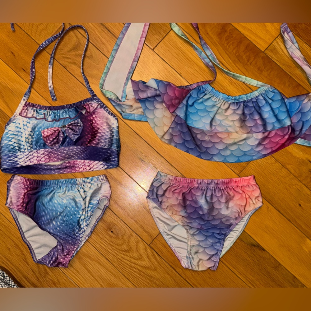 Girls Mermaid Bikini bundle sz 7/8